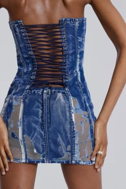 Jaded London Mini Dresses*Zion Denim Corset Mini Dress