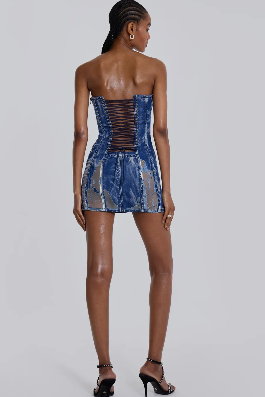 Jaded London Mini Dresses*Zion Denim Corset Mini Dress